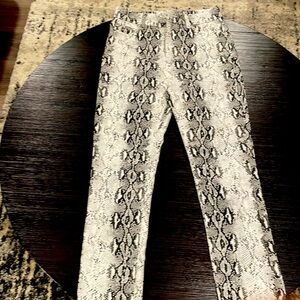 Mittoshop, cotton stretch snakeskin pattern jeans. New, never worn! No tags.